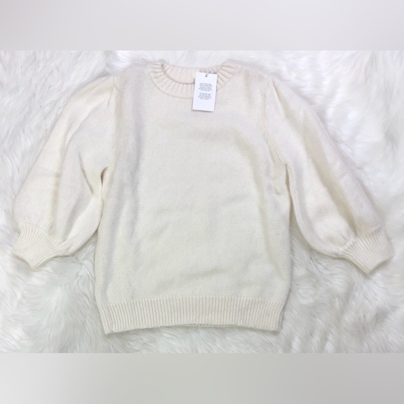 NWT $399 Anine Bing Rosalind Angora & Wool Sweater in White - Picture 7 of 8